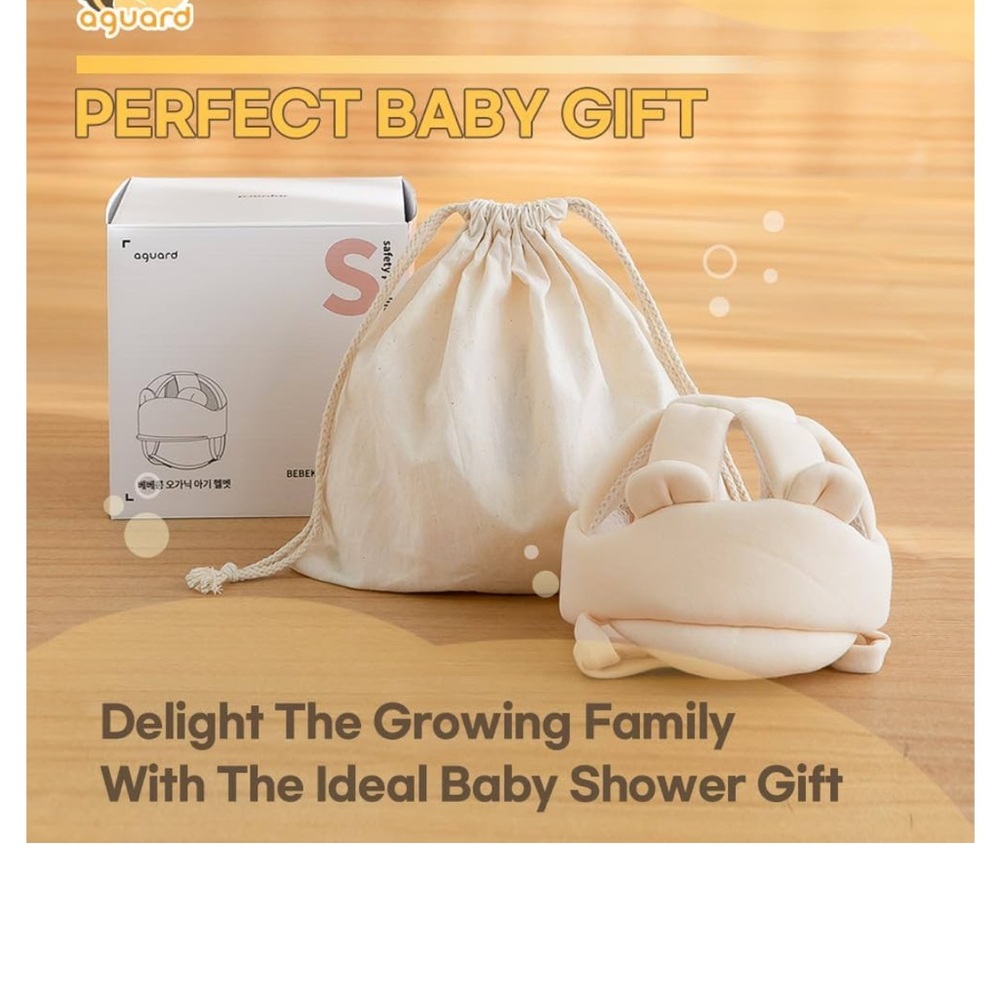 Cream Infant Safety Helmet - Picture 6 of 6